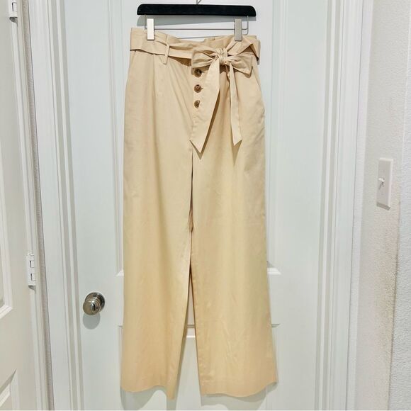 Antonio Melani Women's Trouser High Rise Wide Leg Paperbag Belted Wait Sz. 12 - Picture 1 of 11